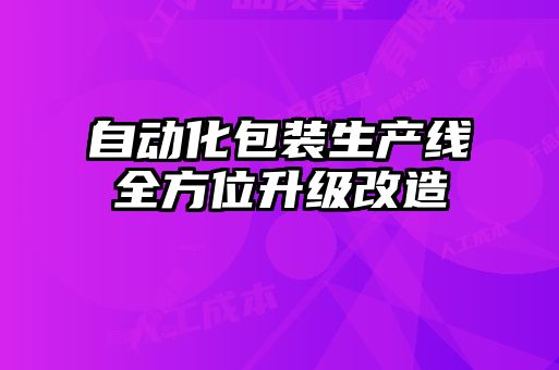 自动化包装生产线全方位升级改造